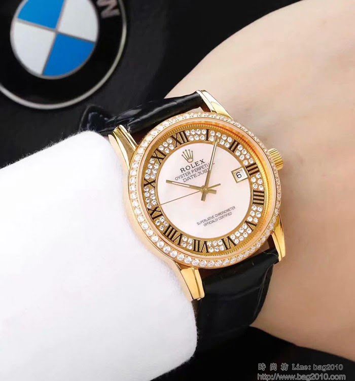 ROLEX勞力士 切利尼升級版 深海珍珠母貝配南非真鑽鑲製錶盤 深度防水 男士腕表  wssb4765